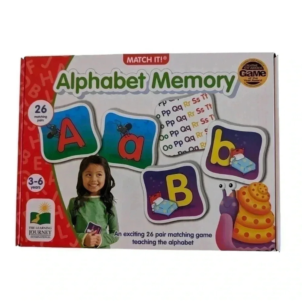 Learning Journey Alphabet Matching Memory Creative Quiet Time Age 3-6